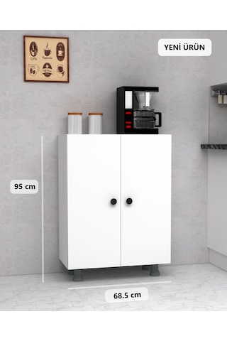 Çok Amaçlı Dolap Mutfak Dolabı Kiler Dolabı Banyo Dolabı 95x68.5