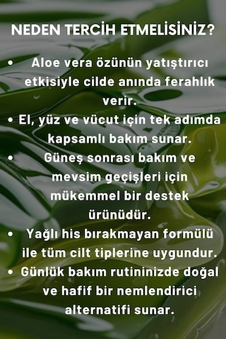 Naturix Doğal Aloe Vera Özlü Günlük Bakım Kremi 250 ML