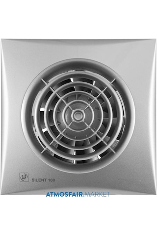 Silent - 100 Crz Silver 100 'Lük Sessiz. Timer 'Lı Banyo Fanı