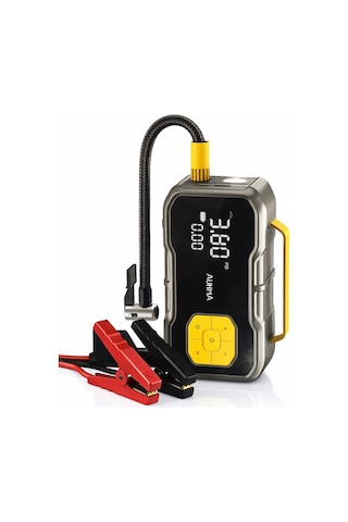 Auhma A9900 4'ü 1 Arada Akü Takviyeli Şarjlı Hava Pompası 8.000 Mah Powerbank & Dijital Fener