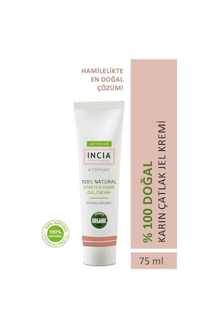 INCIA %100 Doğal Karın Çatlak Jel Kremi Organik Avokado Yağı 75 ML