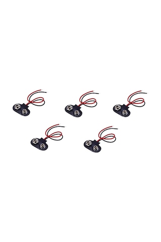 9 Volt Pil Başlığı 10 Cm Kablolu, 5 Adet, Ic-232