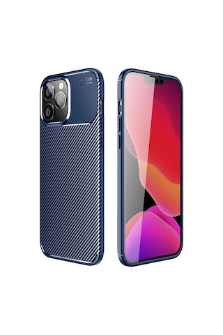 Apple Uyumlu iPhone 14 Pro Max Kılıf Karbon Tasarım Negro Silikon Kapak