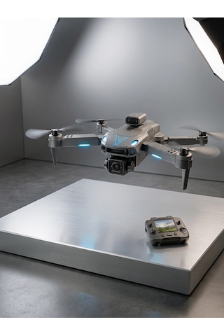 Katlanabilir Çift Kameralı Drone Uzaktan Kumandalı Hava Aracı