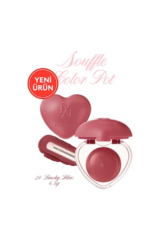 Dasique Kalp Tasarımlı Yoğun Pigmentli Köpük Yapılı Kadife Bitiş Sunan Ruj Souffle Color Pot 24 Smoky Lilac 24 Smoky Lilac