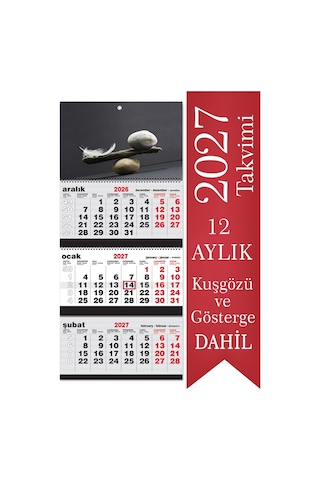 2027 Jumbo Boy Gemici Takvimi Denizci Duvar Takvimi 39 x 87 CM