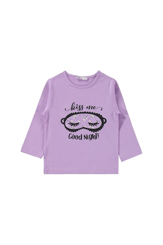 Civil Girls Çiçek Desenli 2-5 Yaş Pijama Takımı - Lila