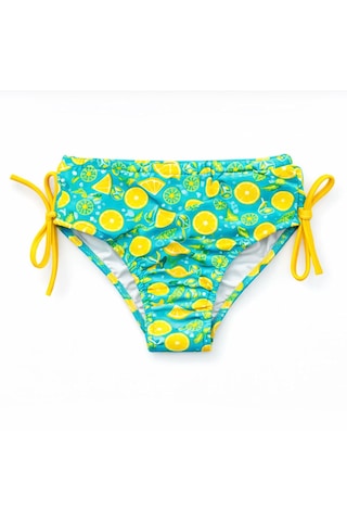 Nurbebe Limon Desenli Kız Çocuk Bikini Takımı Turkuaz