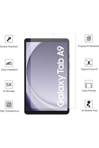 Samsung Uyumlu Galaxy Tab A9 Ekran Koruyucu-kırılmaz Cam