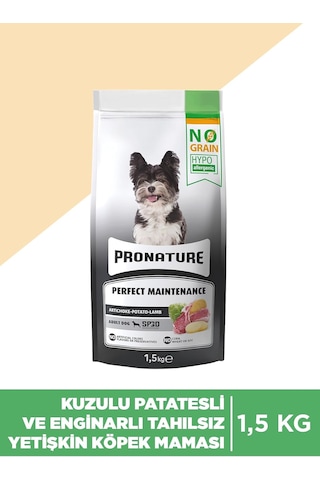 Hypo-allergenic Tahılsız Yetişkin Köpek Maması Kuzu, Enginar Ve Patatesli 1,5 Kg