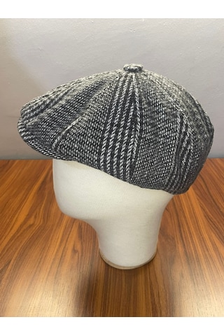 Hamze Peaky Blinders Vintage Model Ekoseli Kışlık Kasket Şapka Siyah