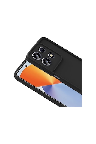 İnfinix Note 30 4g Kılıf Kamera Korumalı Ananas Silikon Kapak Siyah