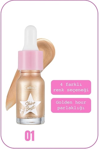 Callista Shine Bestie Highlighter Işıltılı Likit Aydınlatıcı - 01 Glam Pixie