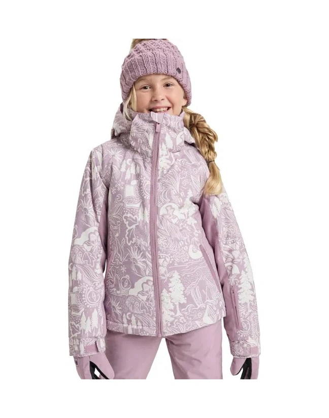 Roxy Free Jet Gırl Jk Orchid Smoke - Plaid 2 Kız Çocuk Snowboard Ceketi Ergtj03198-mgq2 Pembe