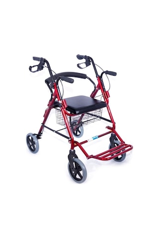 Ayak Pedallı Alüminyum Rolatör Yürüteç - Tekerlekli Sandalye Gibi Kullanma Imkanı