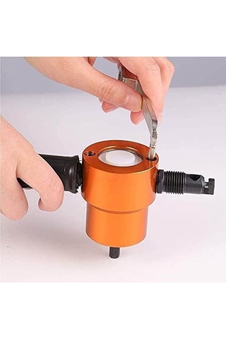 Güç Alet Aksesuarları Çift Kafa Net Nibbler Testere Kesici, 360 Derece Ayarlanabilir Matkap Ekleme Pawer Alet Aksesuarları Set