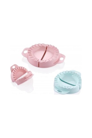 Ams Net 3lü Çiğ Börek Kurabiye Hamur İşi Ravioli Kesme Kalıbı Aparatı Sarı