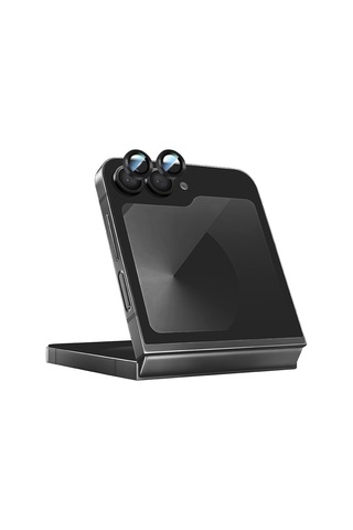 Galaxy Z Flip 6 Uyumlu Caseworld Alloy Serisi Oleofobik Anti Reflective Kamera Lens Koruyucu Siyah