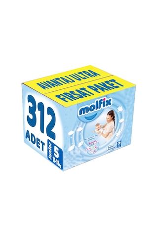 Molfix Bebek Bezi 5 Numara Junior Avantaj Ultra Fırsat Paketi 312 Adet 4'lü