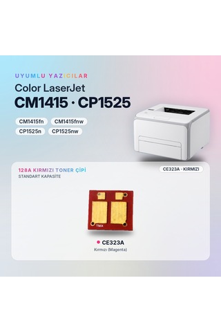 Hp 128a Ce323a / Color Laserjet Cm1415 / Cp1525 Kırmızı Çip