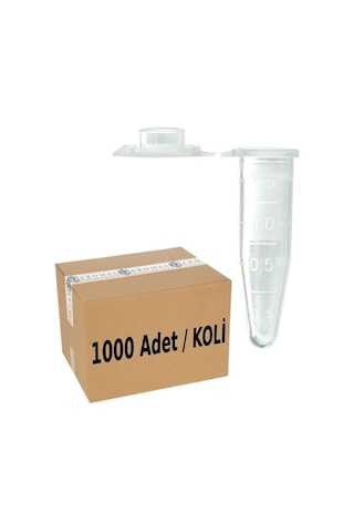 Eppendorf Tüpü 1.5 Ml 1000/Paket Mikro Santrifüj Tüpü