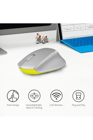 Logitech M330 2.4ghz Kablosuz Fare Ergonomik Sessiz Fare 2.4g Nano Alıcı İle Tak Ve Çalıştır Masaüstü Bilgisayar Dizüstü Bilgisayar Beyaz M330