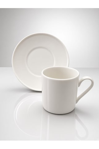 Tektava Sade 2 Kişilik Porselen Çay Fincan Takımı - 150 Ml Beyaz