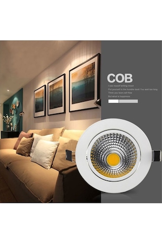 5 Watt Cob Led Gömme Spot Downlight Armatür 10 Adet Set Spot Lamp