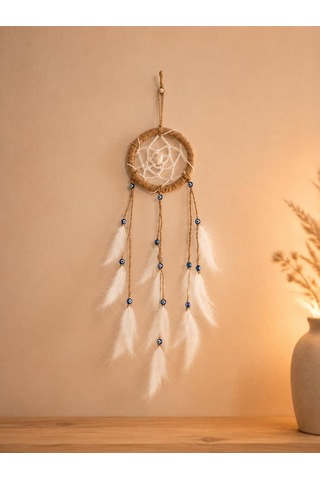 Mini Düş Kapanı Bambu Çember Araba Dikiz Ayna Süsü El Yapımı Tüylü Bohem Oto Aksesuar Dreamcatcher