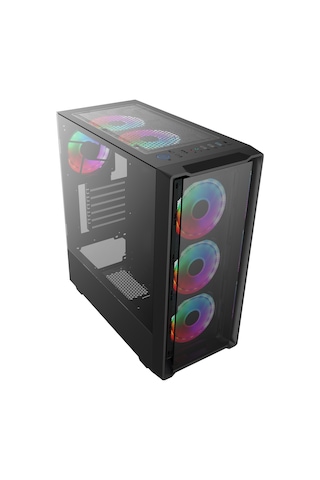 Blueforce Phoenix 4* Rgb Fanlı Atx-Mini Atx Itx Uyumlu Mid Tower Gaming Oyuncu Bilgisayar Kasası Psu'suz