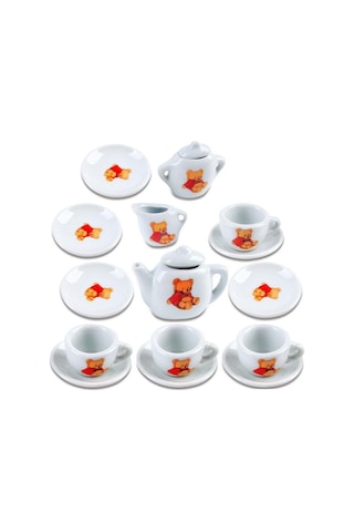 17 Parça Seramik Çay Seti 04803 Ayı Desenli