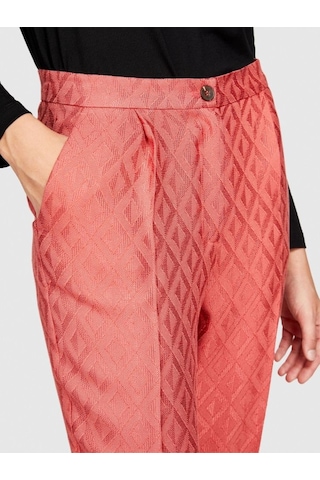 Sisley Viskoz Karışımlı Havuç Kesim Jakarlı Pantolon Kadın Mor Pantolon - 323a47r8lf03q
