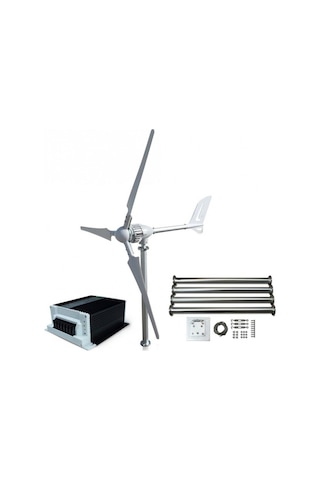 İsta Breeze İ-700 W 12v/24v/48v Rüzgar Türbini + Hibrit Şarj Kontrol Cihazı + Direk Seti