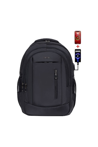 Dada Siyah Okul Sırt Çanta 15,6 inç Büyük Boy Usb Type-c Su Geçirmez Oxford Kumaş Lise Üniversite