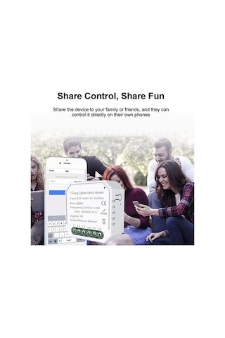 Fortunelane Tuya Zigbee 3.0 Akıllı Anahtar, Sesle Kontrol Edin, 2 Adet