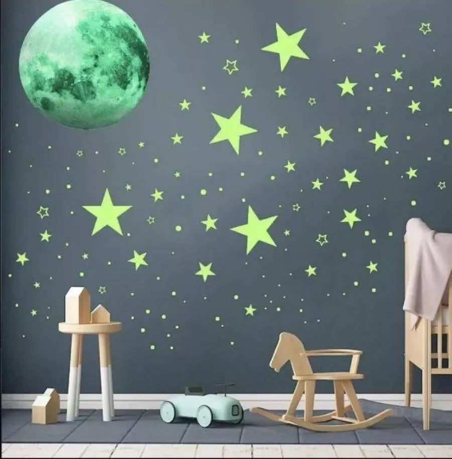 Vipotolki Çocuklar İçin Duvarınıza Yapıştırılabilen, Işıklı İç Mekan Çıkartmaları. 229280939 Yeşil