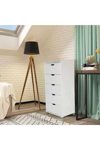 Mobilya Sarayı Yüksek Ahşap 5 Çekmeceli Kiler Dolabı (525245396)