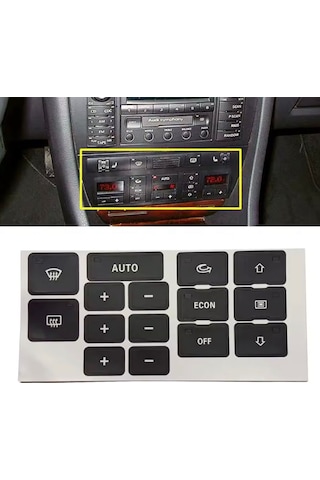 Audi A6-c5 Kasa 1997-2004 Aralığına Uyumlu Klima Tuş Tamir Takımı Sticker Etiketi 1 Adet