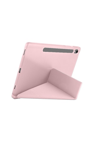 Samsung Galaxy Uyumlu Tab S10 Fe 11 Inc Sm-x520 Üçgen Katlanabilir Kalemlikli Yatay Dikey Standlı Kılıf Kapaklı Kılıf