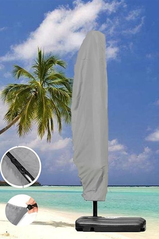 Banana Gri Muz Ampul Şemsiye Su Geçirmez Koruma Örtüsü Fermuarlı Bahçe Çadırı Yağmur Koruma Kılıfı