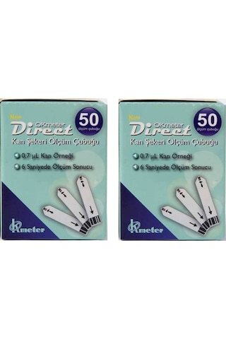 Okmeter Direct Şeker Ölçüm Stribi 2 x 50'li