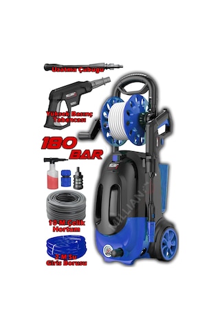 Millian MLN-HSNDF001 Prof 180 Bar - 4500 W Bakır Sargılı Yüksek Basınçlı Yıkama Makinesi