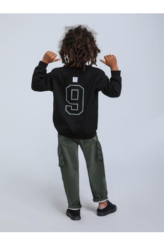 Jack Lions Erkek Bebek Race Temalı Sweatshirt-14252 Siyah