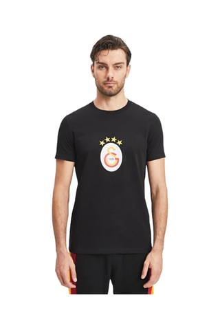 Gsstore Galatasaray Lisanslı Armalı T-shirt Bayrak Ve Uv Kutu Hediyeli 03-siyah