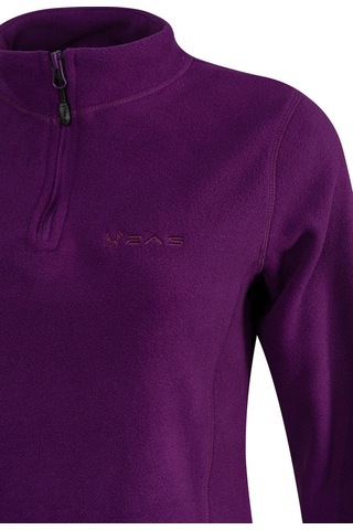 2as Camila Kadın Yarım Fermuarlı İnce Polar Sweatshirt Mor Mor