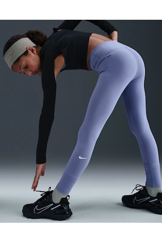Nike Fz5605-499 One Dri-fıt Yüksek Belli Genç Çocuk Kız Taytı - Mor