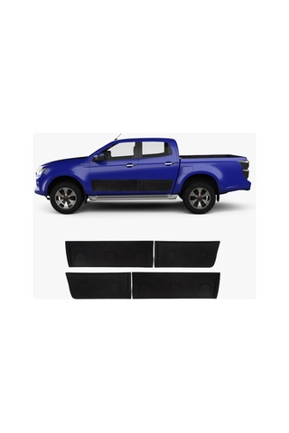 Isuzu D-max 2012-2019 Uyumlu Kapı Dodik Seti 4 Parça Abs Mat Siyah