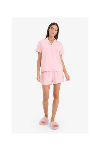 Defacto Regular Fıt Kısa Kollu 2li Saten Takım G1962ax26sppn149 Pembe-pn149