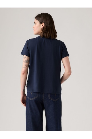 Levi's Kadın Bisiklet Yaka Desenli Lacivert T-shirt - 17369-3156