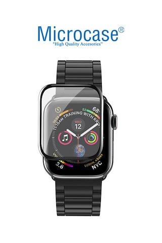 Apple Uyumlu Watch Seri 4 - 5 44 Mm Tam Kaplayan Kavisli 3D Pet Film Syh